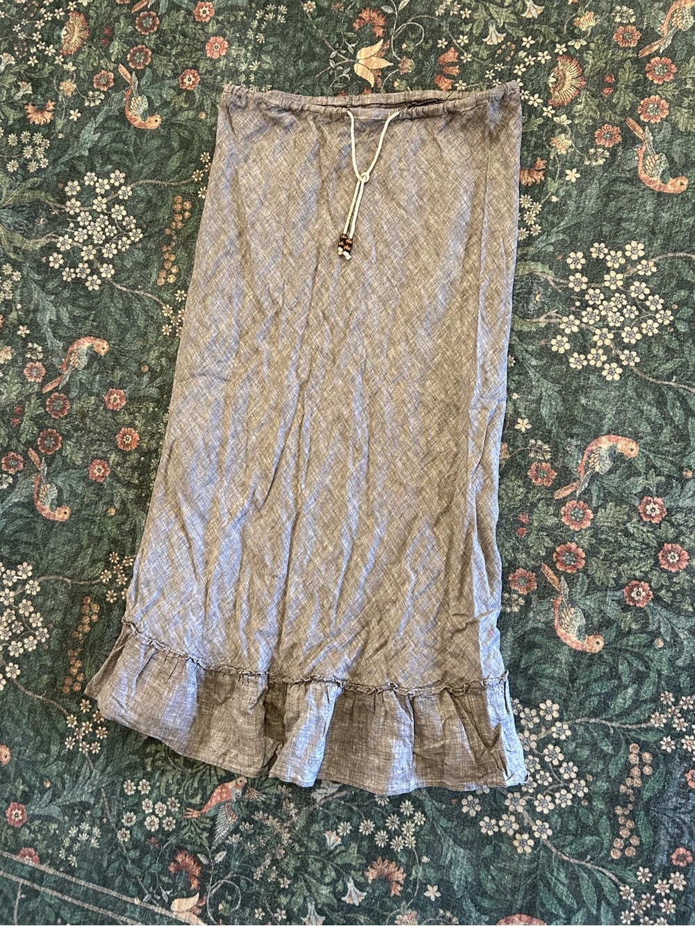 Eddie Bauer 100% Linen Y2K Maxi Skirt